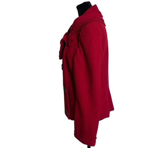 Vintage Carolina Herrera New York Red Virgin Wool Jacket – Size 16 - Picture 6 of 16